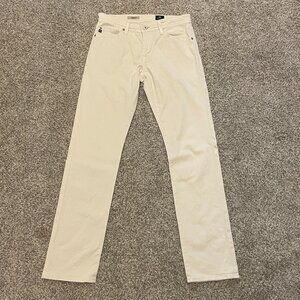 AG Mens The Graduate Tailored Leg Cream/Off White 30 x 32 Made in USA
